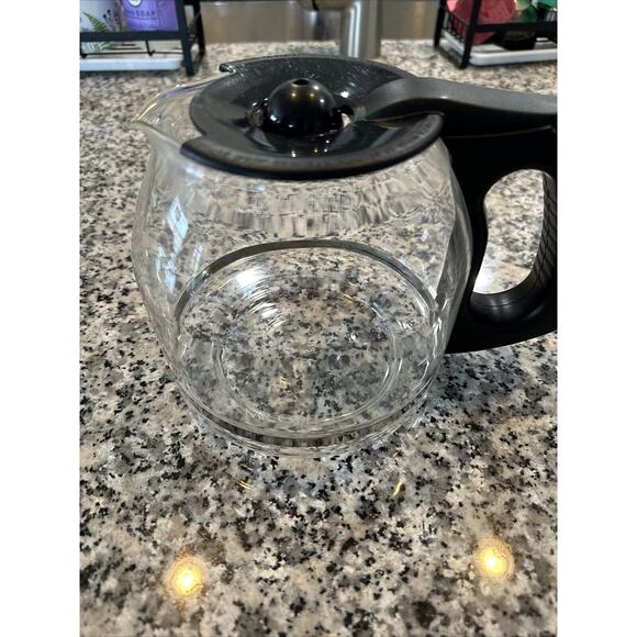 Mr Coffee 12 Cup Replacement Carafe Coffee Pot Glass Decanter Black - Picture 5 of 5